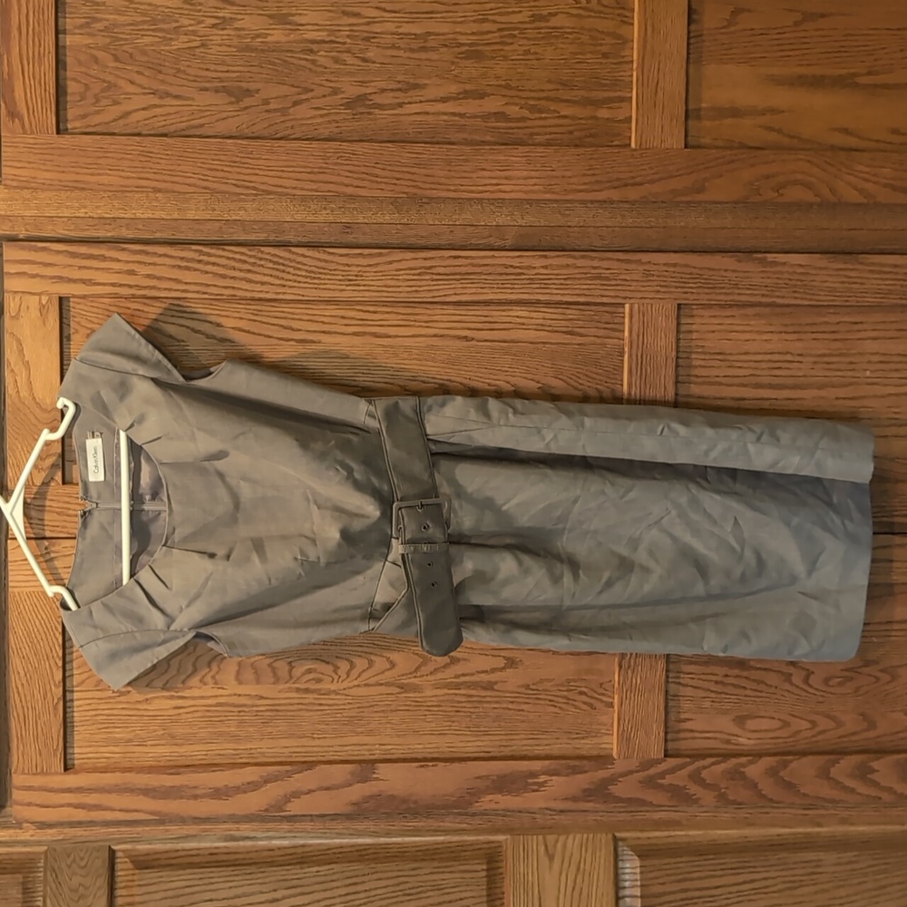 Grey suit dress with Pockets